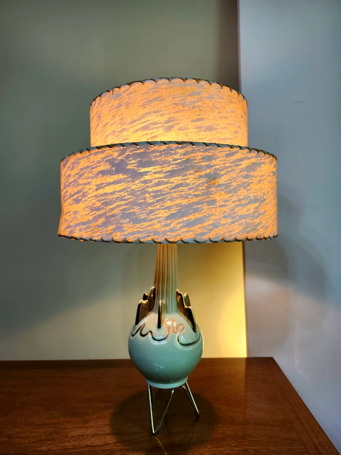 Turquoise Ceramic Lamp
